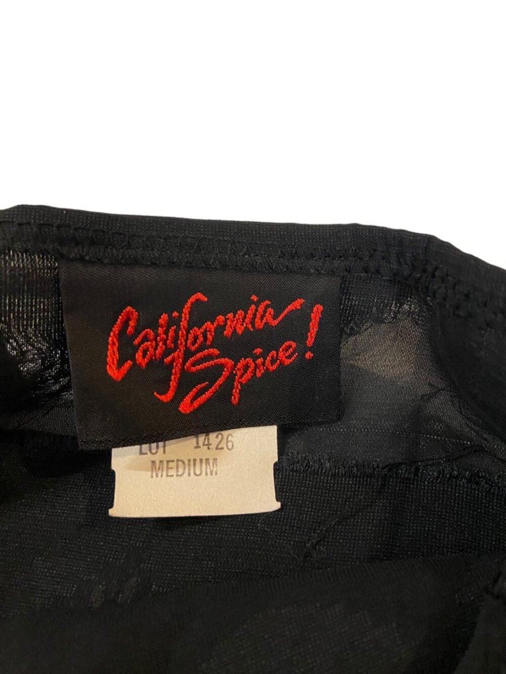 California Spice Eyelash Blouse Black Size M Vintage Hippie Boho 80’s Glam Retro - Picture 3 of 14